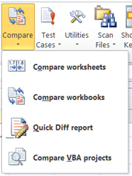 XLTest Compare Menu